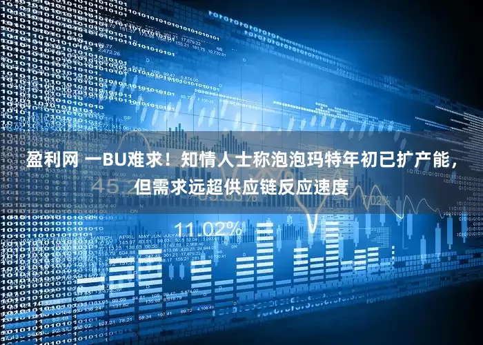 盈利网 一BU难求！知情人士称泡泡玛特年初已扩产能，但需求远超供应链反应速度
