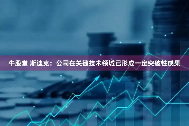 牛股堂 斯迪克：公司在关键技术领域已形成一定突破性成果
